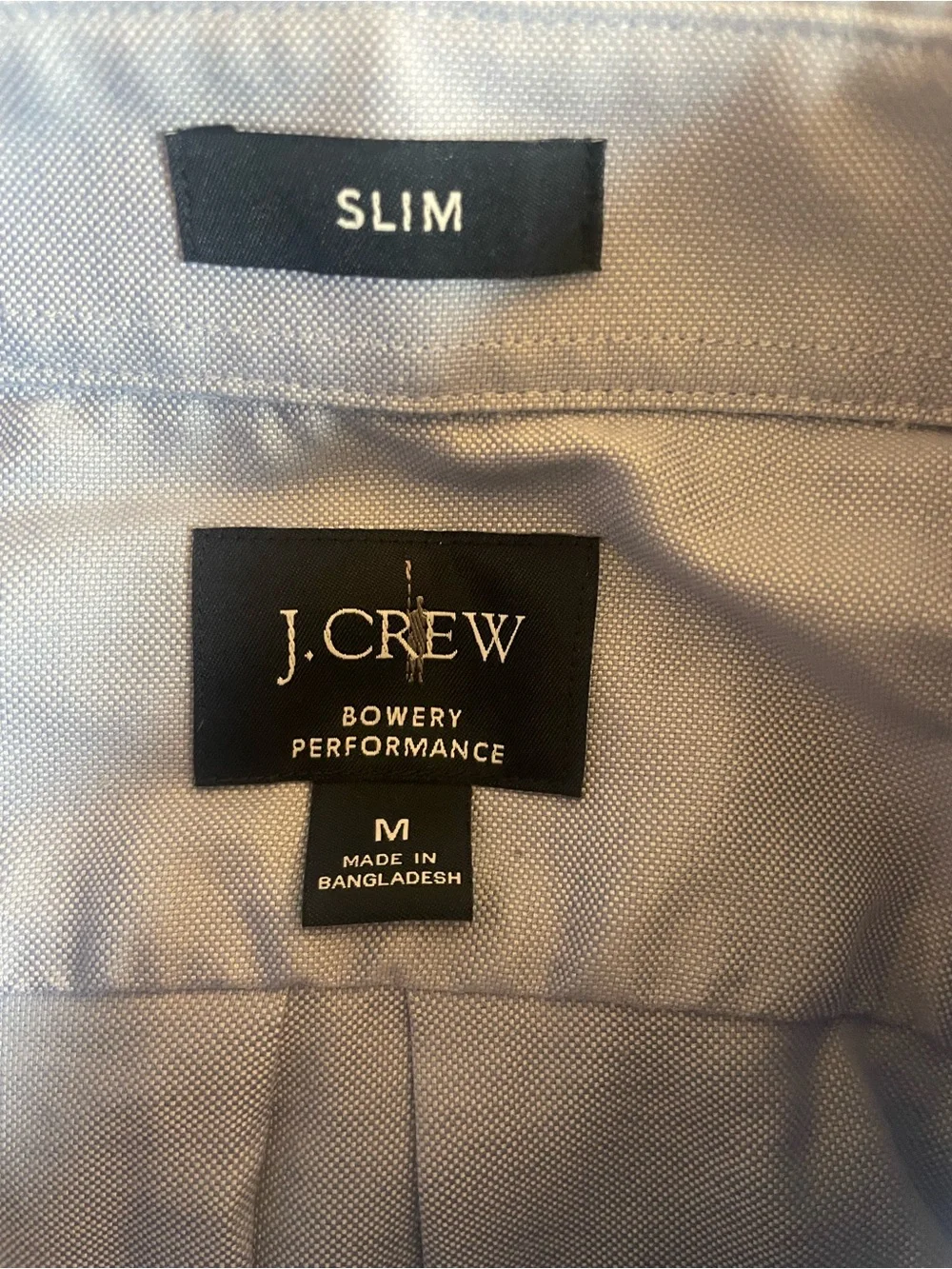 J. CREW Bowery Slim performance stretch oxford shirt in Blue Size M $98 CP684